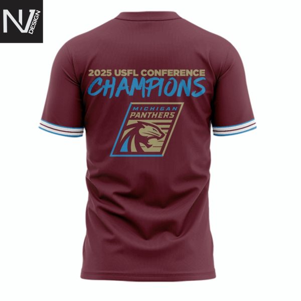Michigan Panthers USFL Conference Champs 2025 3D T-Shirt