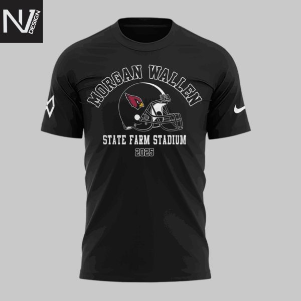 Morgan Wallen x Arizona Cardinals Im The Problem Tour 2025 3D T-Shirt – Black