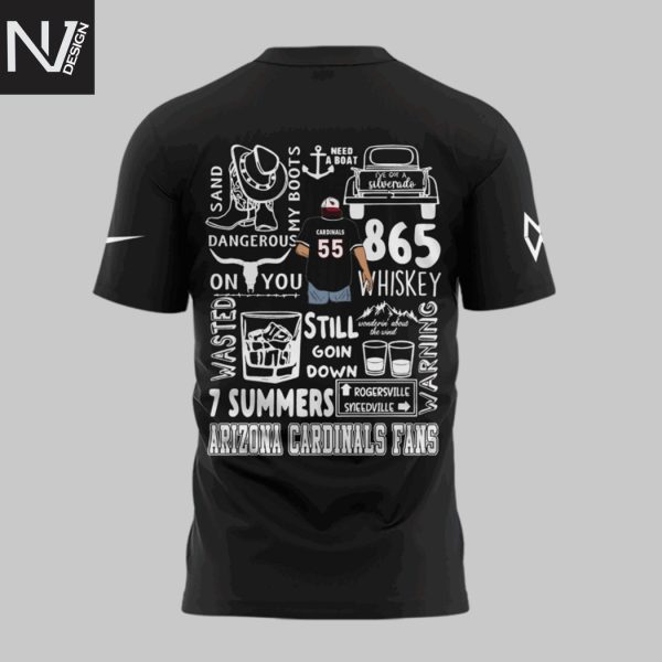 Morgan Wallen x Arizona Cardinals Im The Problem Tour 2025 3D T-Shirt – Black