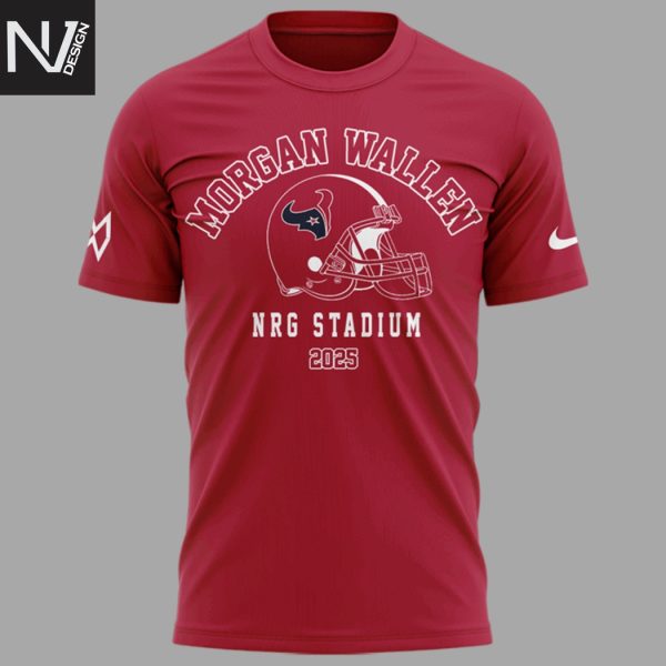 Morgan Wallen x Houston Texans NRG Stadium 2025 Tour 3D T-Shirt
