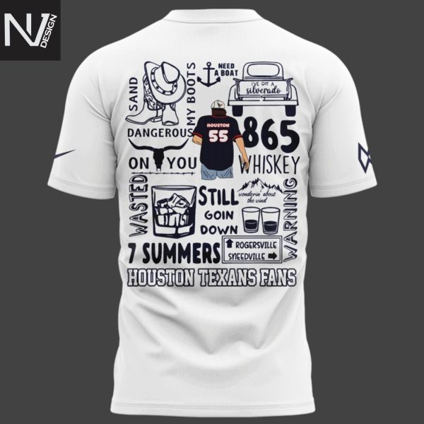 Morgan Wallen x Houston Texans NRG Stadium 2025 Tour 3D T-Shirt – White