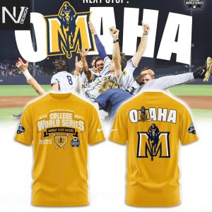Murray State Racers World Series 2025 Omaha 3D T-Shirt – Gold