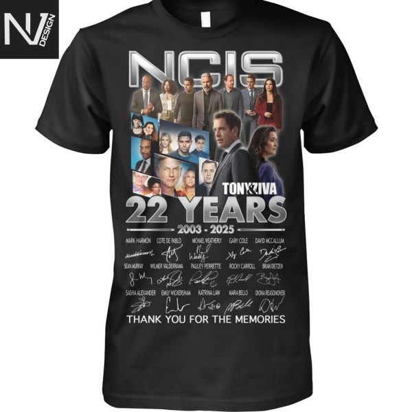 NCIS 22 Years 2003-2025 Signature Thank You For The Memories Unisex T-Shirt