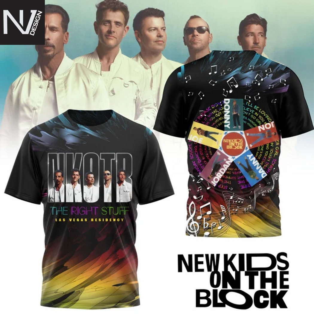 New Kids On The Block The Right Stuff 3D T-Shirt New Kids On The Block The Right Stuff 3D T-Shirt