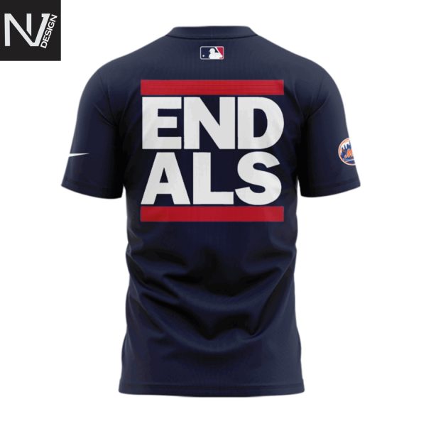 New York Mets 4 ALS Lou Gehrig Day 3D T-Shirt