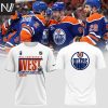 NHL Edmonton Oilers 2025 Western Conference Champions 3D T-Shirt – Orange