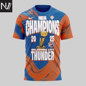 OKC Oklahoma City Thunder 2025 Champions Finals 3D T-Shirt
