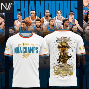 Oklahoma City Thunder 2024-2025 Champions Finals 3D T-Shirt – White