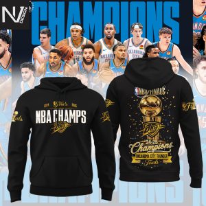 Oklahoma City Thunder 2024-2025 Champions Finals Hoodie – Black