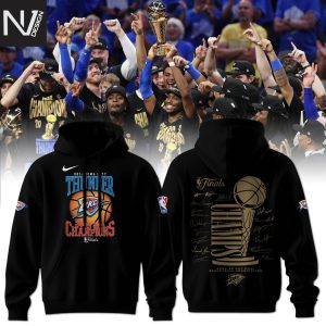 Oklahoma City Thunder 2025 Champions Finals Signature Hoodie – Black