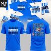 Oklahoma City Thunder 2025 Playoffs 3D T-Shirt – White