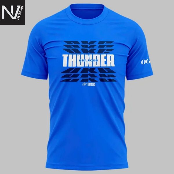Oklahoma City Thunder 2025 Playoffs 3D T-Shirt