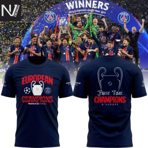 Paris Saint-Germain 2025 European Champions First Time Champions D Europe 3D T-Shirt