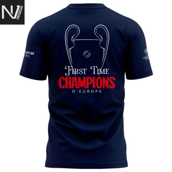 Paris Saint-Germain 2025 European Champions First Time Champions D Europe 3D T-Shirt