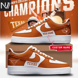 Personalized 2025 NCAA Division Softball National Champions Texas Longhorns Air Force 1 Shoes