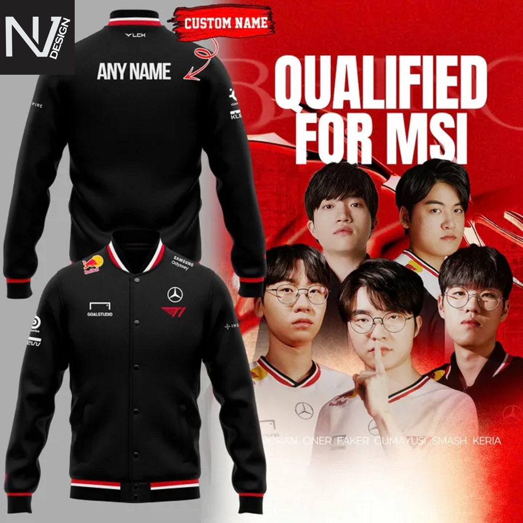 Personalized 2025 T1 MSI Uniform Baseball Jacket Personalized 2025 T1 MSI Uniform Baseball Jacket