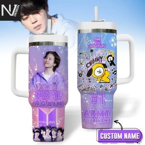 Personalized BTS Jimin Home Again Tumbler With Handle And Straw