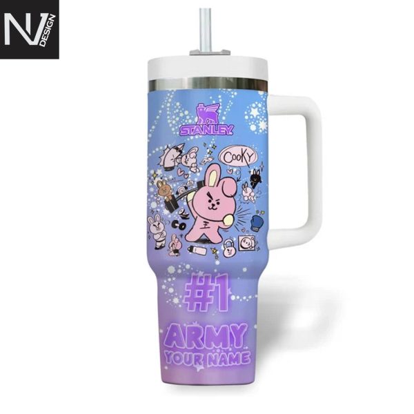 Personalized BTS Jungkook Home Again Tumbler With Handle And Straw