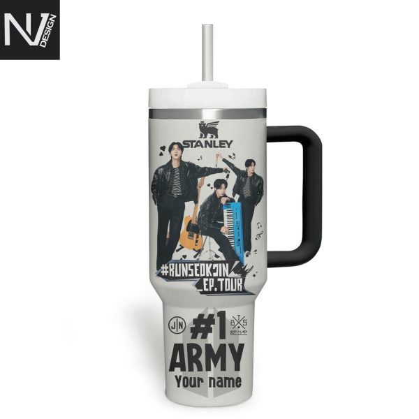 Personalized BTS Kim Seok-Jin 2025 Tour Tumbler With Handle And Straw