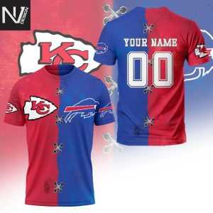 Personalized Kansas City Chiefs x Buffalo Bills 3D T-Shirt