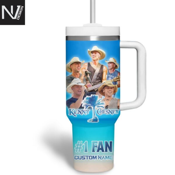 Personalized Kenny Chesney No Shoes No Shirt No Problem All Party Tumbler With Handle And Straw