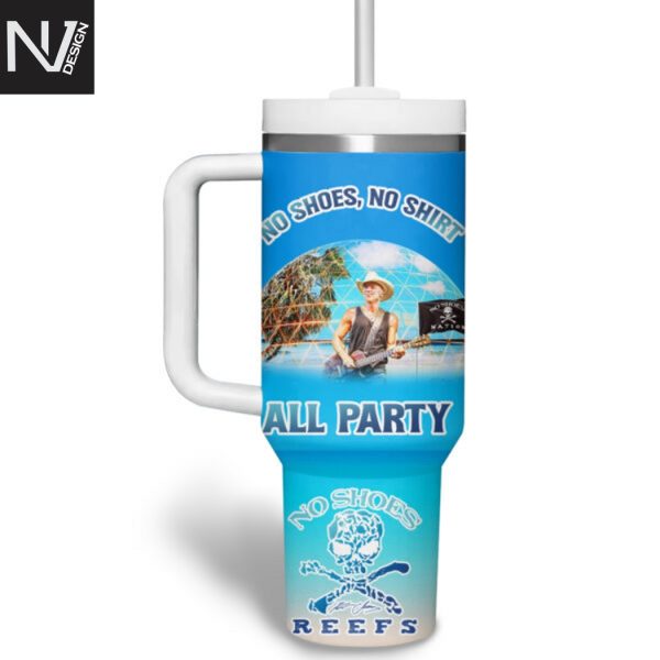 Personalized Kenny Chesney No Shoes No Shirt No Problem All Party Tumbler With Handle And Straw