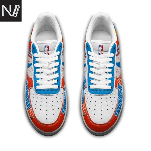Personalized Oklahoma City Thunder 2025 Champions Finals Thunder Up Air Force 1 Sneaker