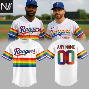 Personalized Texas Rangers Pride Month 2025 Baseball Jersey