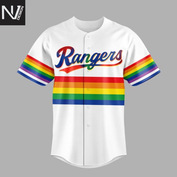 Personalized Texas Rangers Pride Month 2025 Baseball Jersey