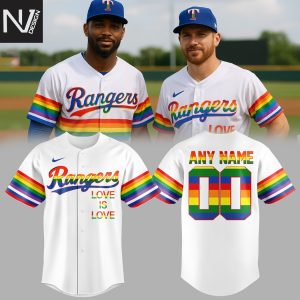 Personalized Texas Rangers Pride Month 2025 Love Is Love Baseball Jersey