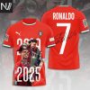 Portugal x CR7 Champions UEFA Nations League 2025 3D T-Shirt