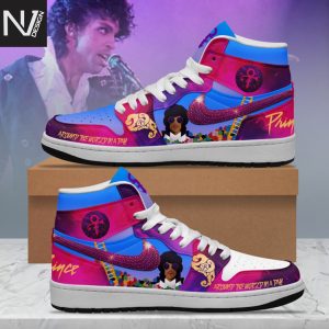 Prince Around The World In A Day Air Jordan 1 High Top