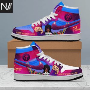 Prince Around The World In A Day Air Jordan 1 High Top