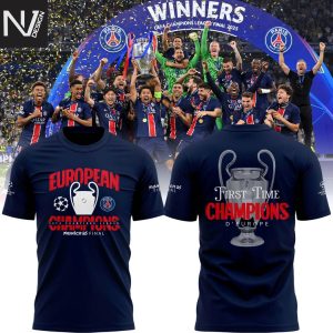 PSG UCL Champions 2025 European Paris Saint-Germain First Time Champions D Europe 3D T-Shirt