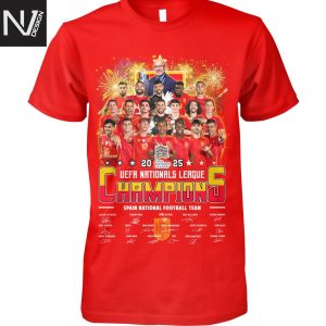 Spain National Football Team 2025 UEFA Nationals League Champions Signature Unisex T-Shirt