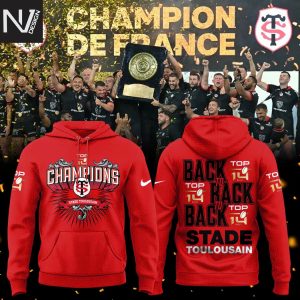 Stade Toulousain Champions 2025 Back To Back To Back Hoodie