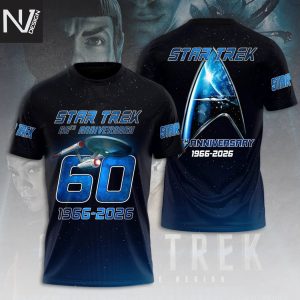Star Trek 60th Anniversary 1966-2025 3D T-Shirt