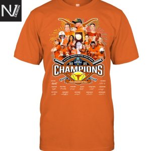 Texas Longhorns Softball National Women College World Series 2025 Champions Signature Unisex T-Shirt