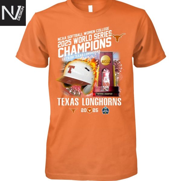 Texas Longhorns Softball NCAA National Women College World Series 2025 Champions Signature Unisex T-Shirt