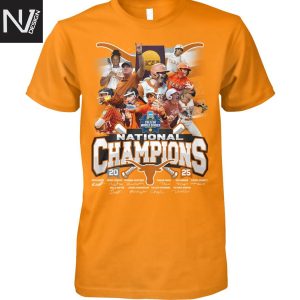 Texas Longhorns Women 2025 College World Series Champions Signature Unisex T-Shirt