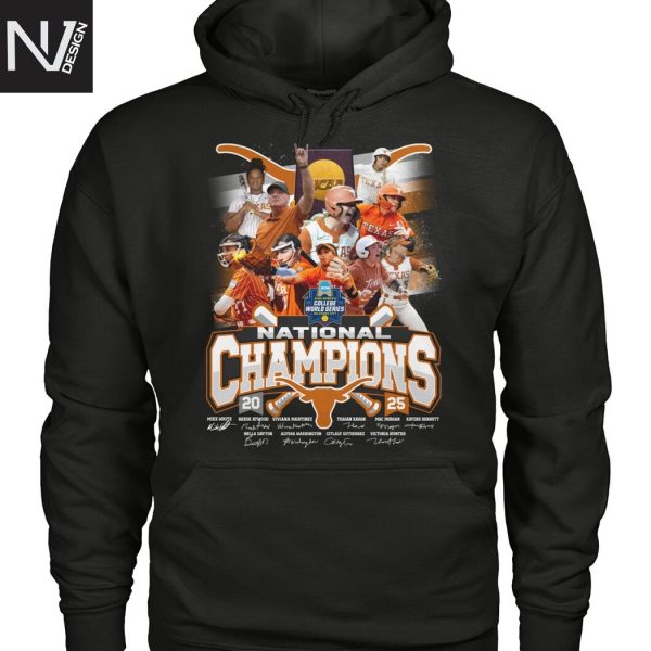 Texas Longhorns Women 2025 College World Series Champions Signature Unisex T-Shirt