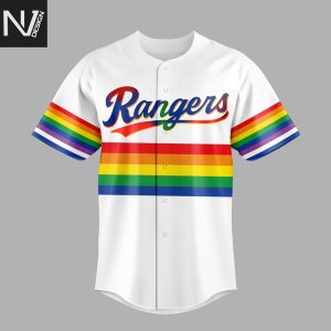 Texas Rangers Pride Month 2025 Baseball Jersey