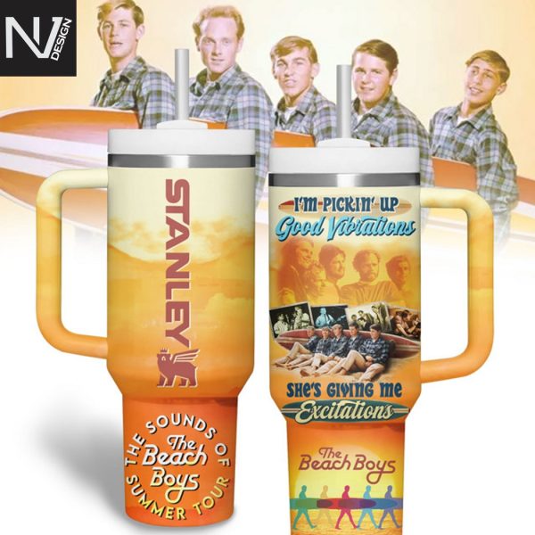 The Beach Boys The Sounds Of Summer Tour Tumbler With Handle And Straw