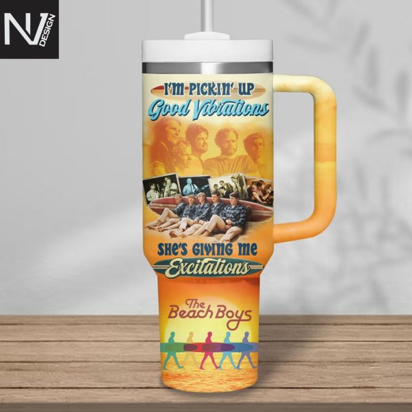 The Beach Boys The Sounds Of Summer Tour Tumbler With Handle And Straw