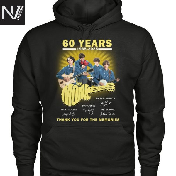 The Monkees 60 Years 1965-2025 Signature Thank You For The Memories Unisex T-Shirt