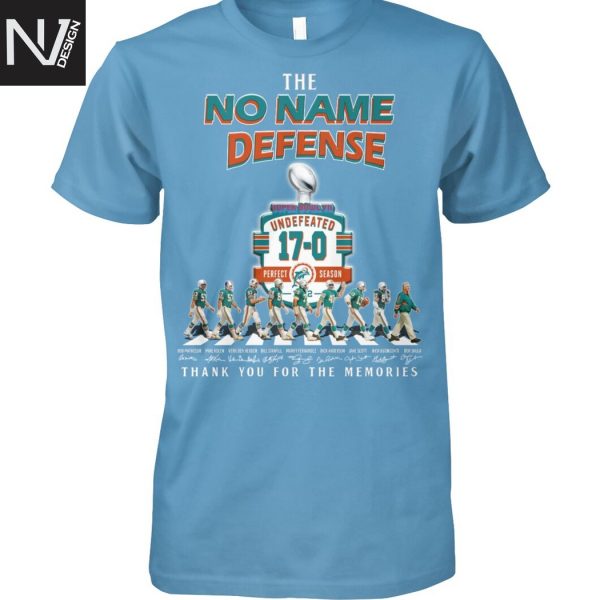 The No Name Defense Miami Dolphins Signature Thank You For The Memories Unisex T-Shirt