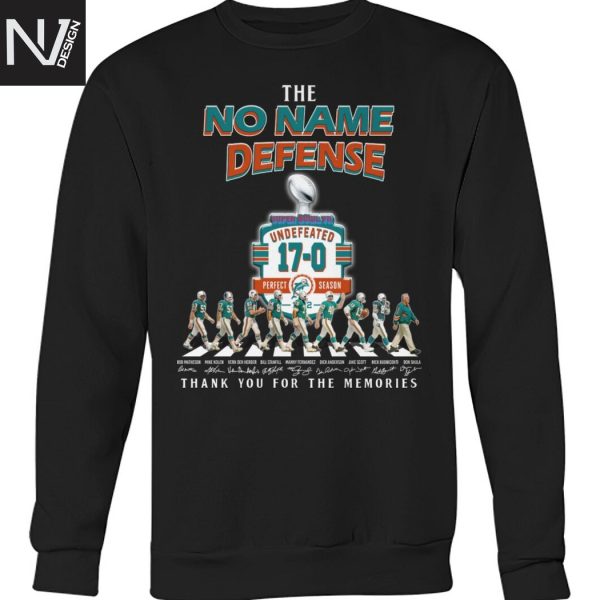 The No Name Defense Miami Dolphins Signature Thank You For The Memories Unisex T-Shirt