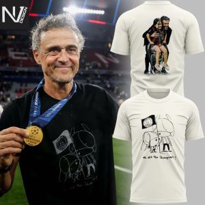 We Are The Champion Paris Saint Germain European 2025 Luis Enrique Xana 3D T-Shirt
