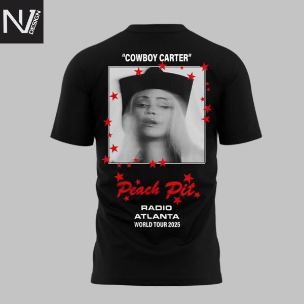 2025 Beyonce Cowboy Carter Tour Peach Pit Radio Atlanta 3D T-Shirt