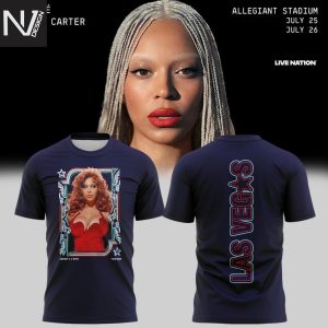 2025 Beyonce Cowboy Carter Tour x Las Vegas 3D T-Shirt – Blue